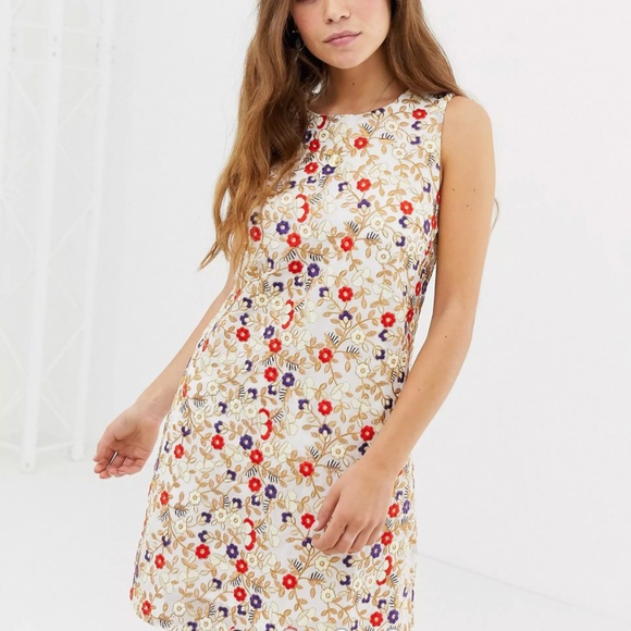 ASOS Embroidered Brocade Shift Dress - Picture 1 of 3